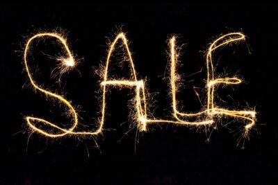 Sale written in lights