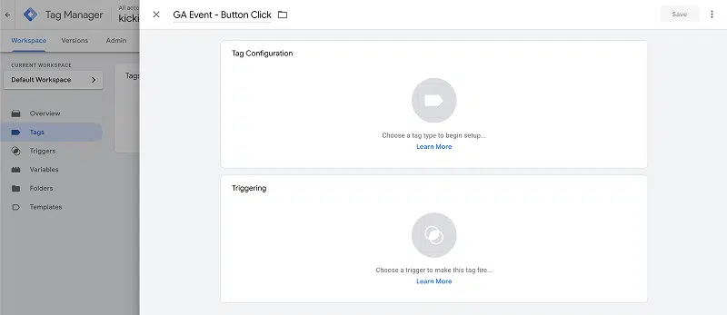 Configuring Tag Manager Screen