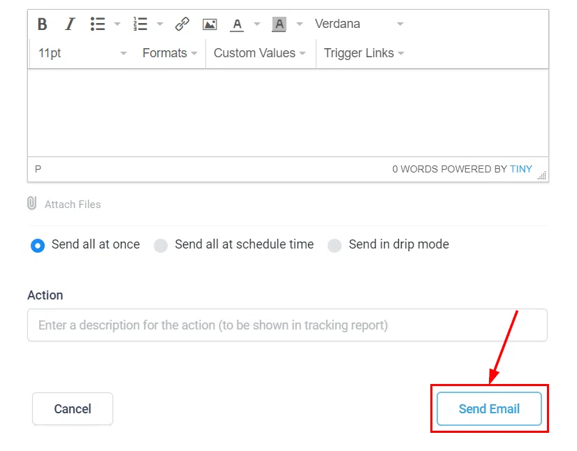 Confirm and send your bulk email