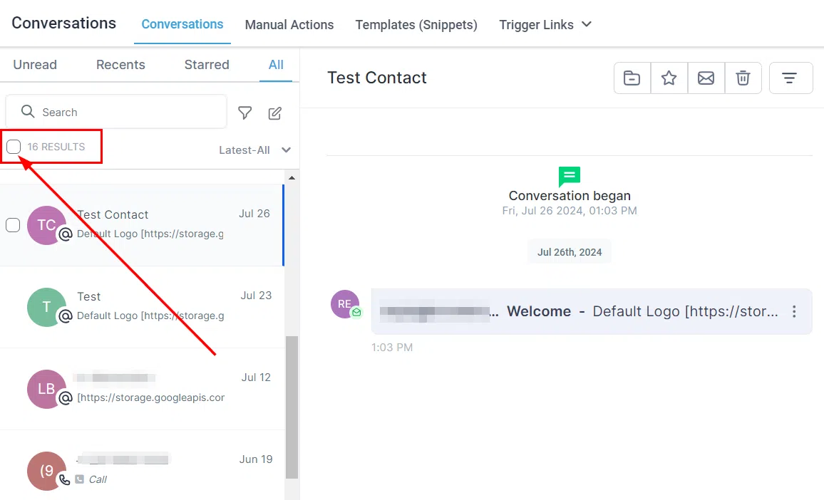 Growth360 Conversations - bulk actions