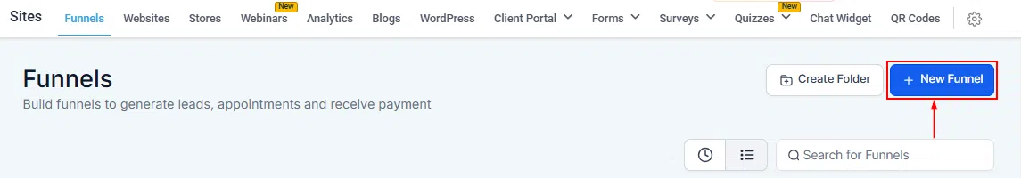 Growth360 Funnels - new funnel options