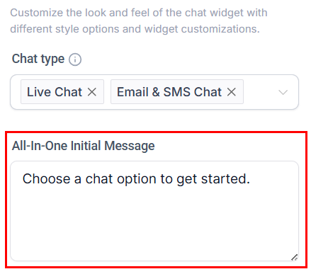 Growth360 All-in-One Chat Widget - welcome message setting