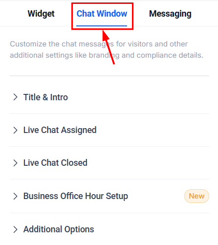 Growth360 All-in-One Chat Widget - chat window configuration