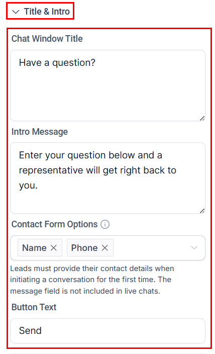 Growth360 All-in-One Chat Widget - Email channel settings