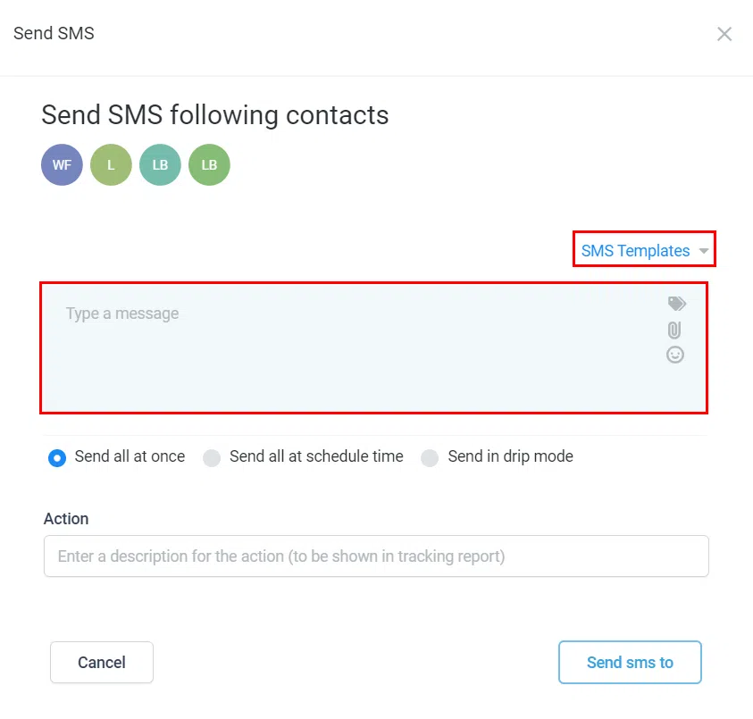 Compose SMS message