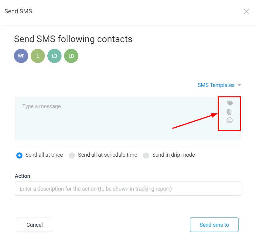 Customise SMS with custom fields