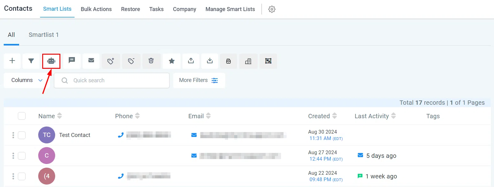 Add to Automation button