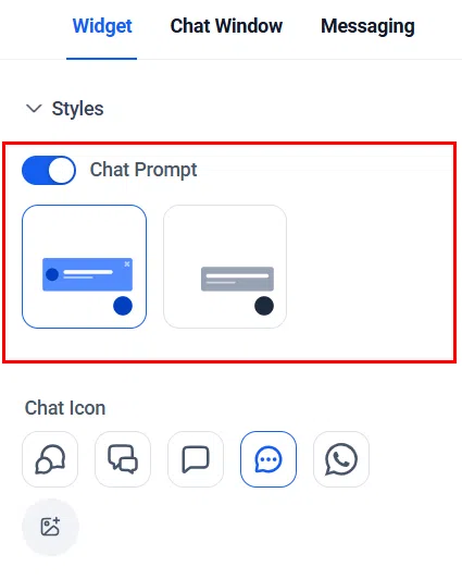 Growth360 Chat Widget settings - screenshot 2