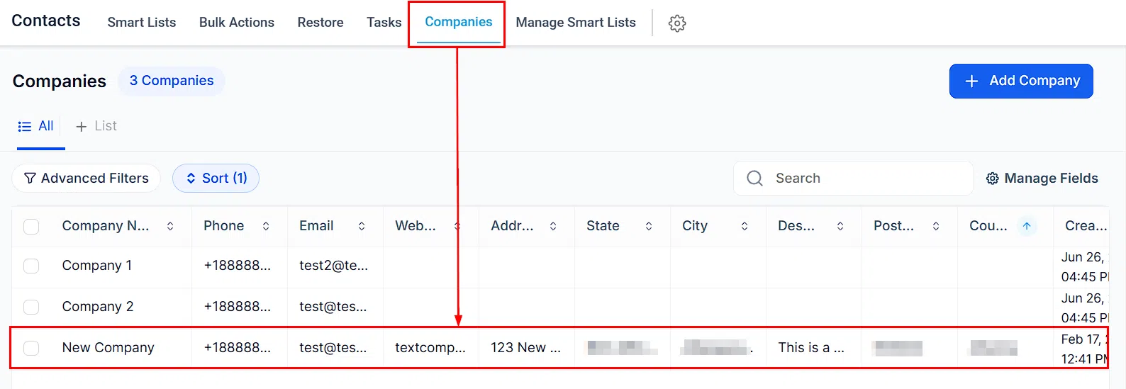Growth360 Companies - add from company record 1