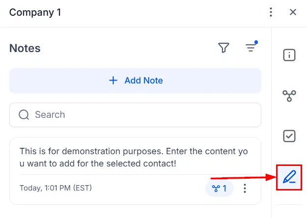 Growth360 Companies - notes tab