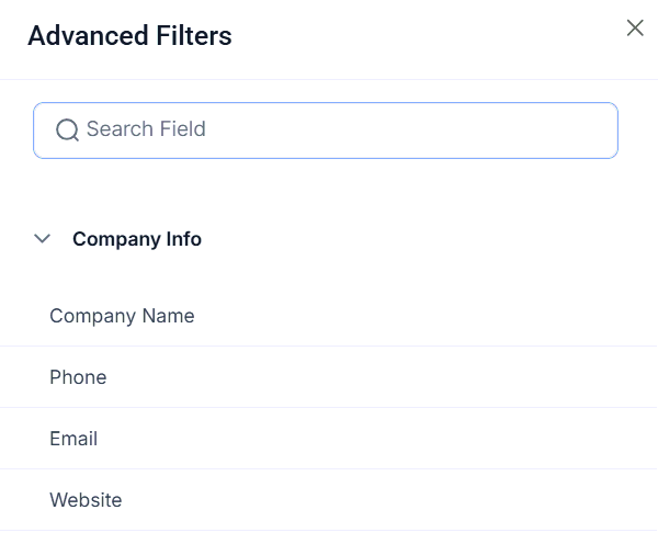 Growth360 Companies - filters in use
