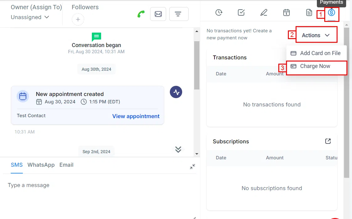 Growth360 - charge now button