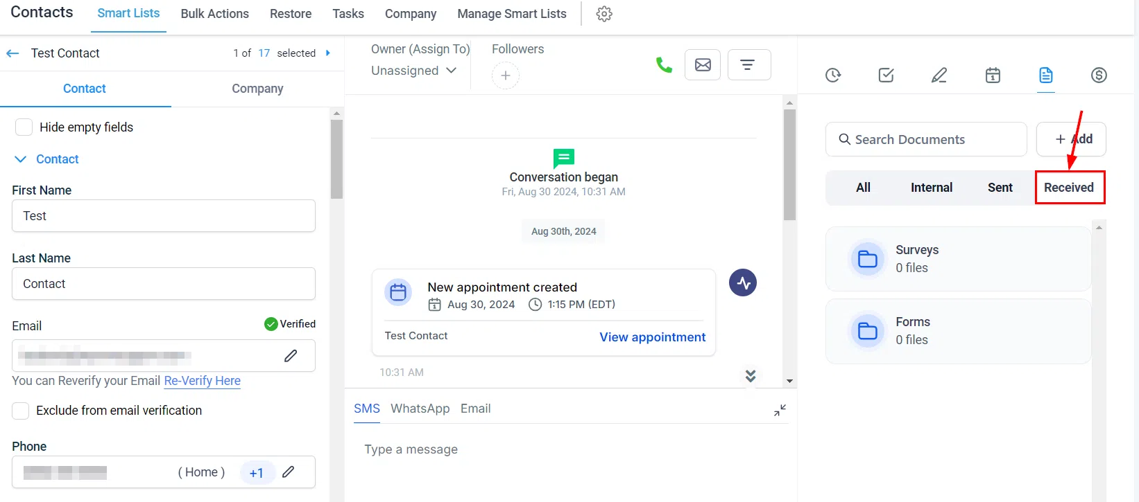 Growth360 Contact Files - received from contact documents