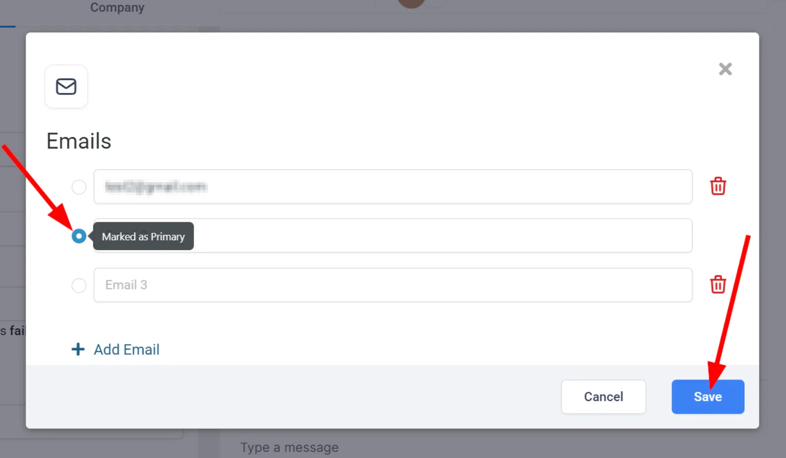 Growth360 Contact - mark as primary email
