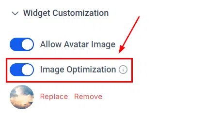Growth360 Chat Widget - widget tab settings