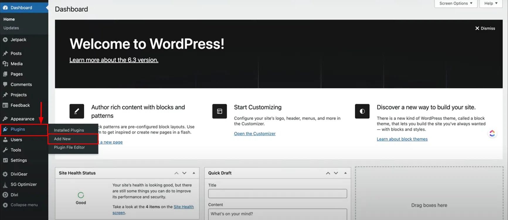 Growth360 Chat Widget - WordPress plugins menu