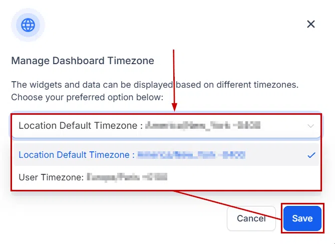 Growth360 Dashboard - time zone options