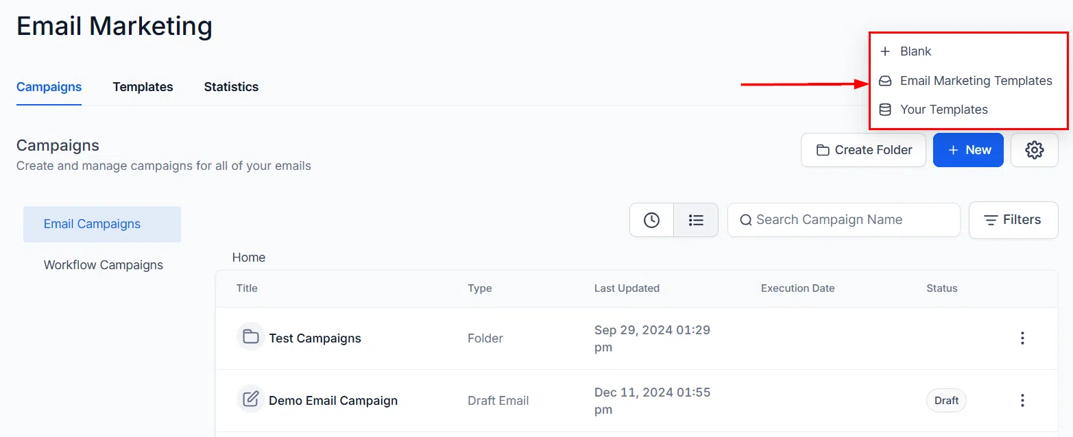 Growth360 A/B Test - Template selection