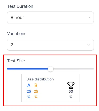 Growth360 A/B Test - Test group size