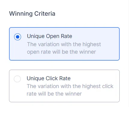 Growth360 A/B Test - Winning criteria