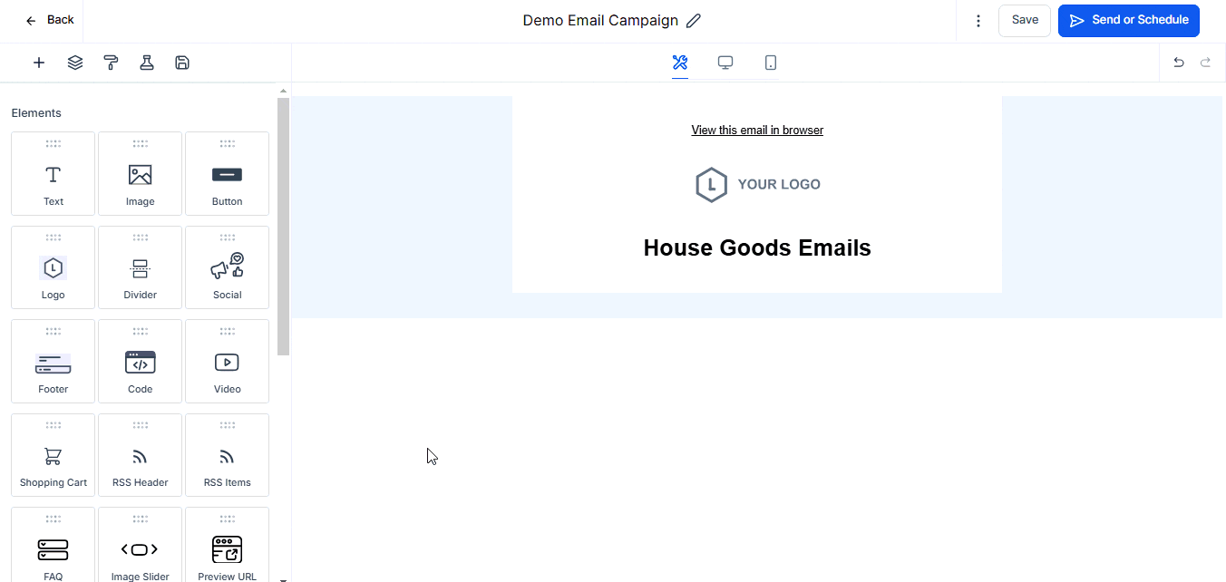 Growth360 Email Builder - adding Loom video element