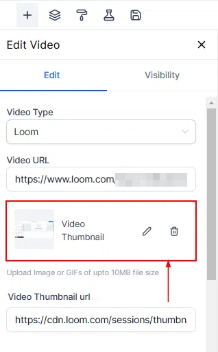 Growth360 Email Builder - Loom video preview in campaign