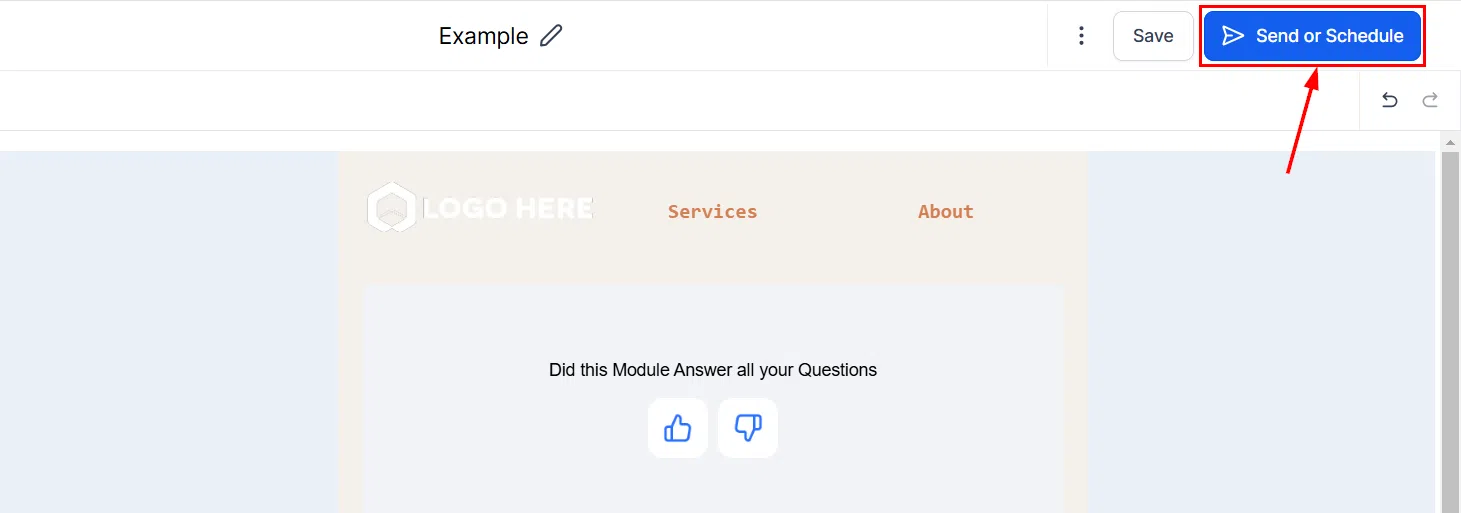 Growth360 Form Element - Send or Schedule button