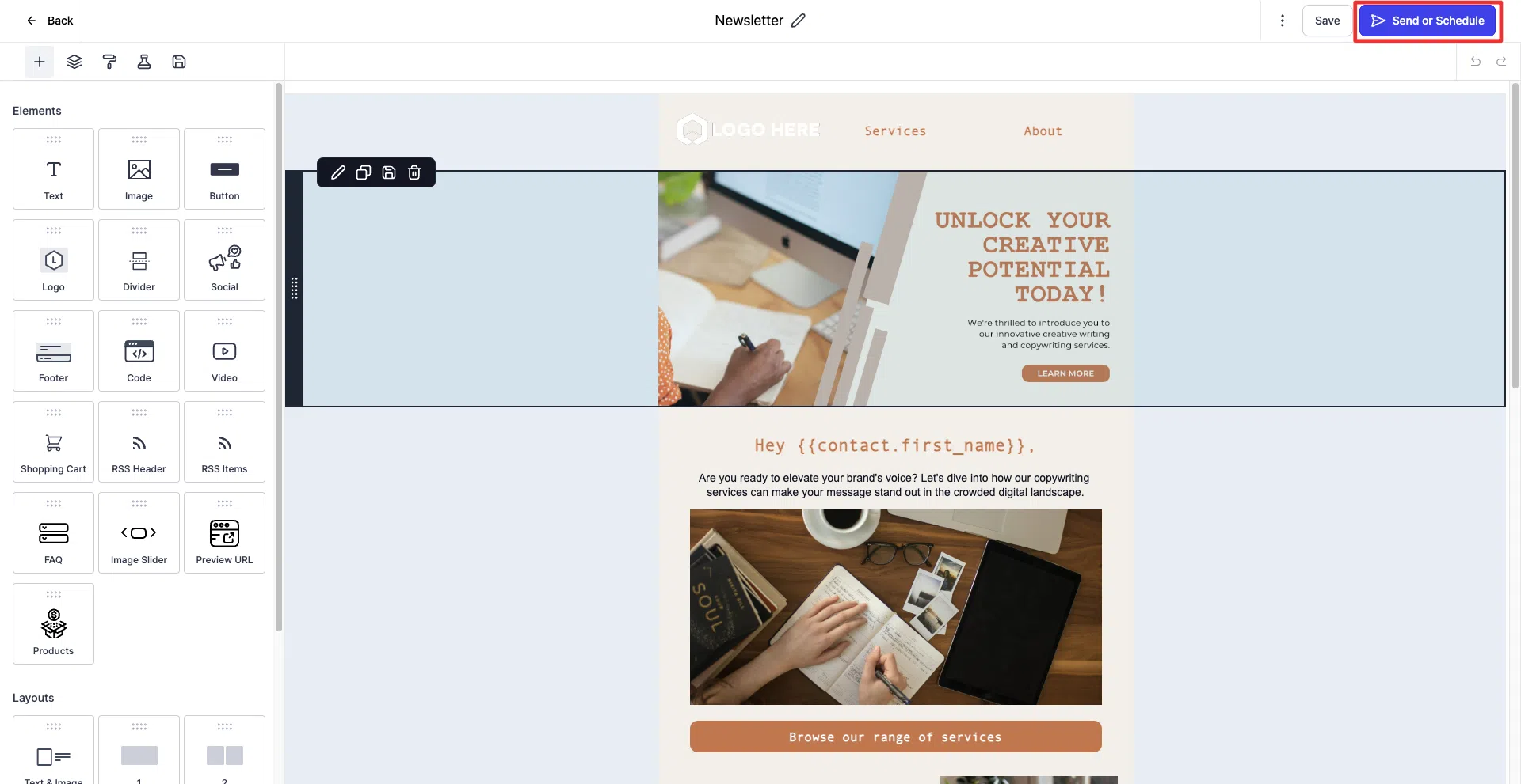 Growth360 Email Campaign - recipient options