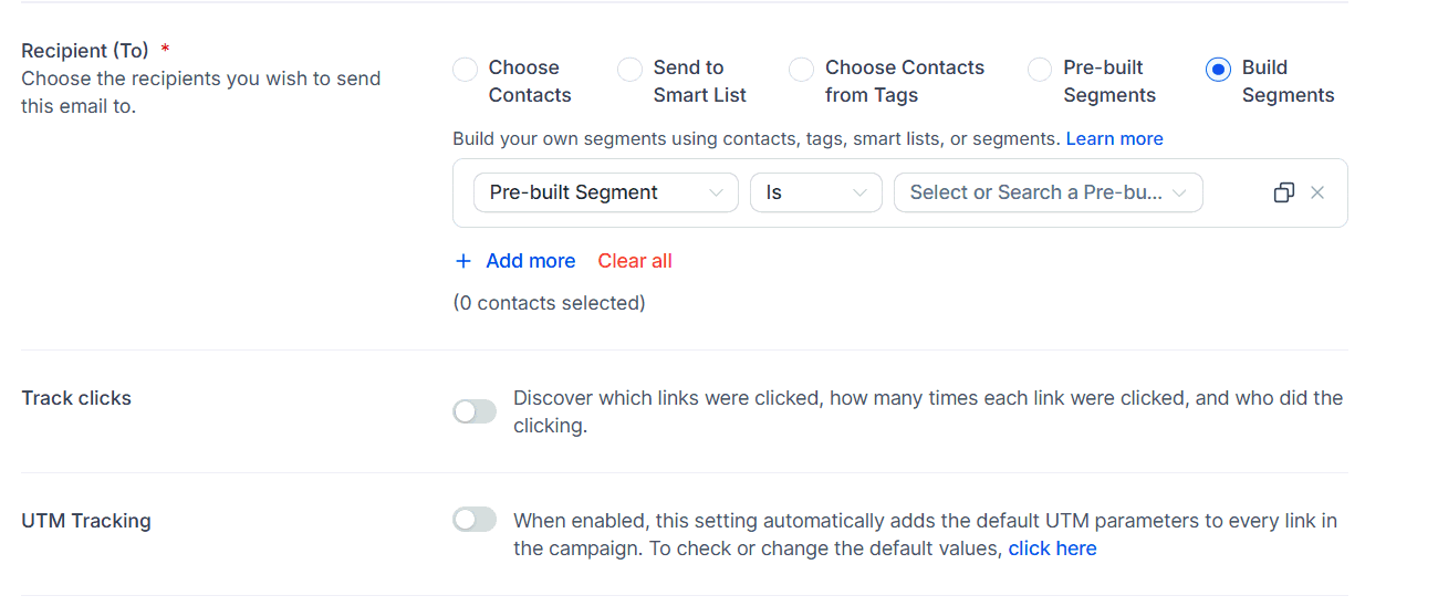 Growth360 Build Segments - adding segment conditions
