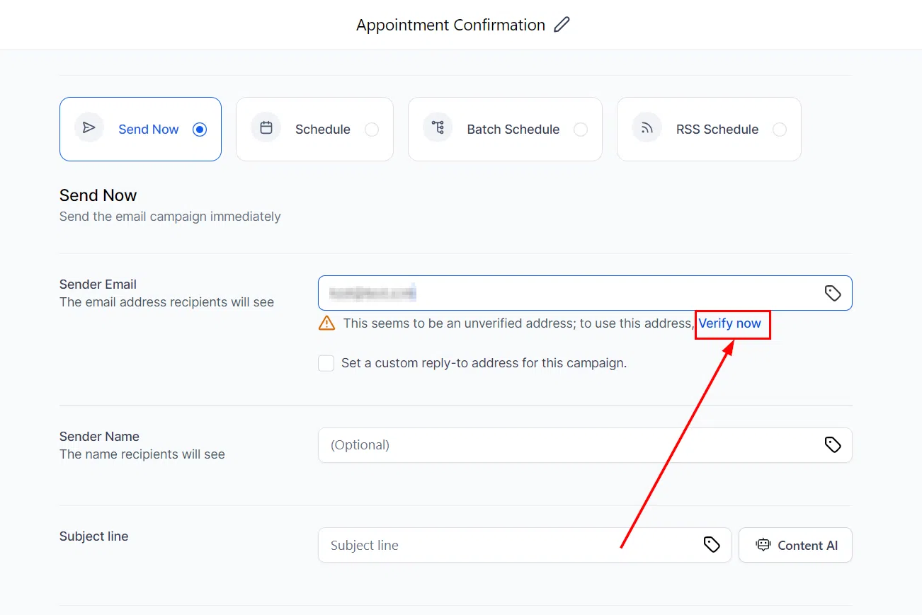 Growth360 Email Verification - Verify Now button