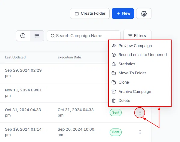 Growth360 Email Campaigns - resend to unopened