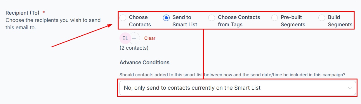 Growth360 RSS Campaign - contact selection