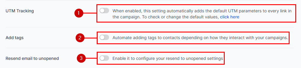 Growth360 RSS Campaign - additional options