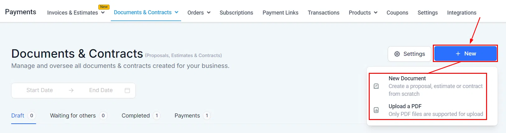 Growth360 Documents Payments - Client signing the document before being redirected to payment