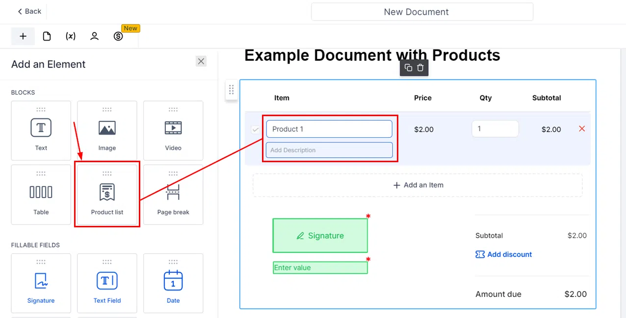 Growth360 Documents Payments - Payment page presented to client immediately after signing