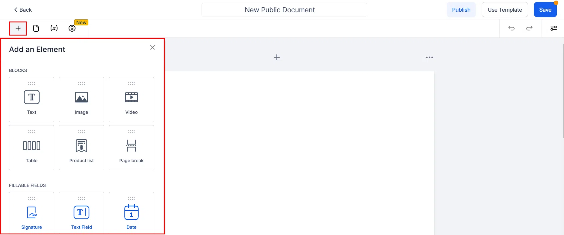Growth360 Public Documents - Building a public document template in the document builder