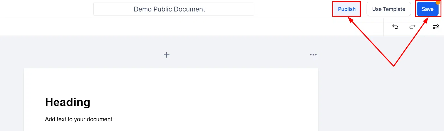 Growth360 Public Documents - Saving the completed public document template