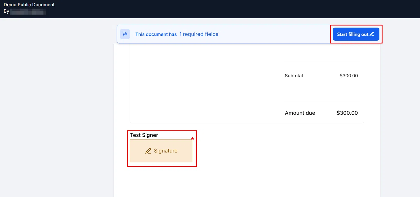 Growth360 Public Documents - Signer completing and signing the public document