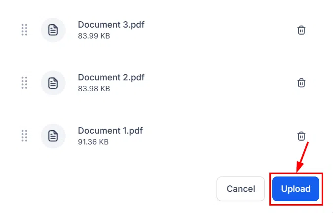 Growth360 PDF Upload - Uploaded PDF displayed in the builder ready for signature field placement