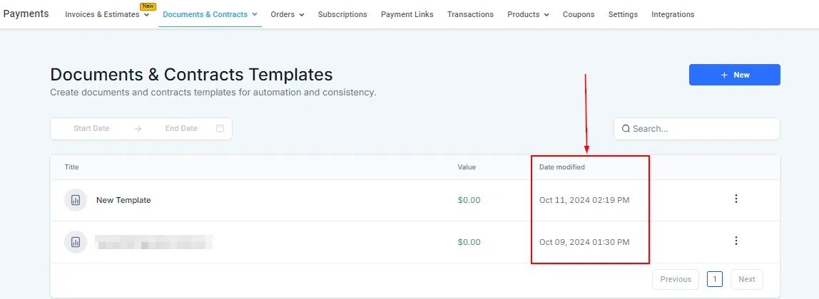 Growth360 Documents Templates - Imported template ready for customisation in the builder