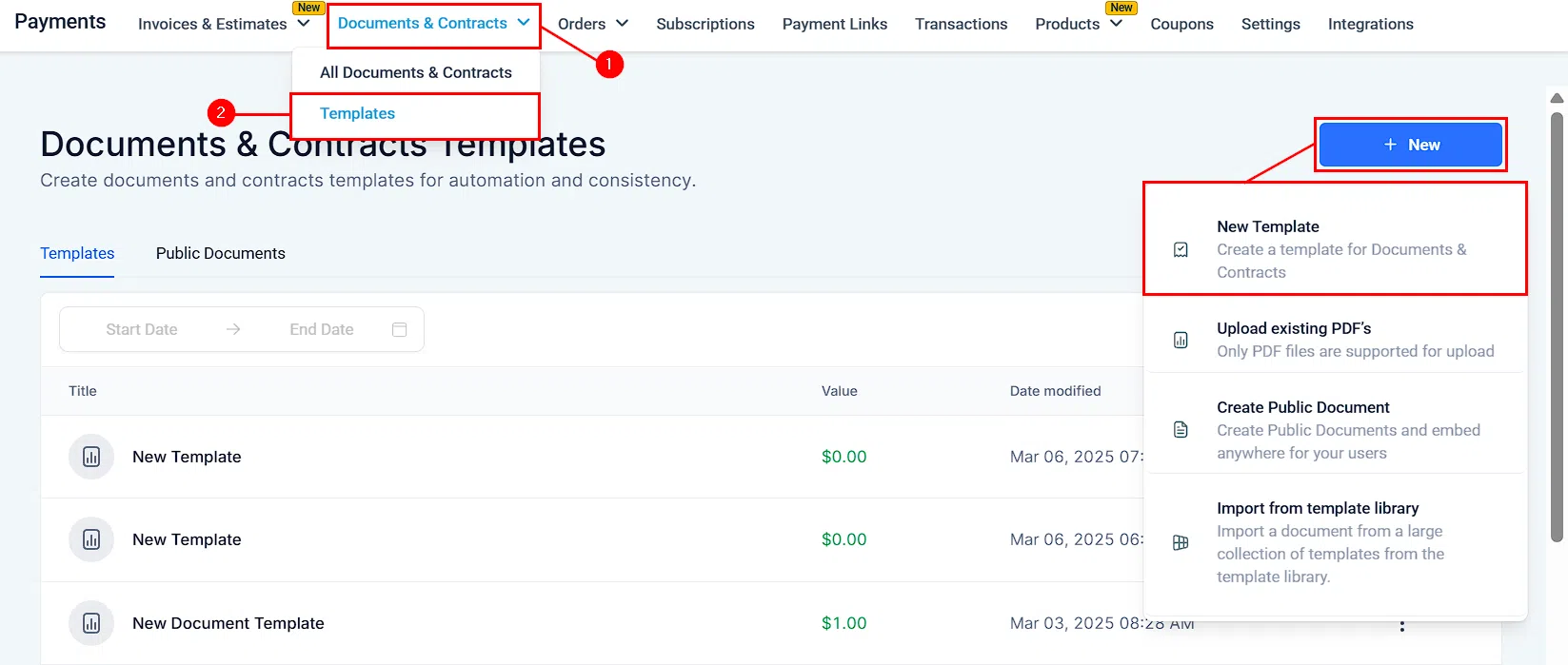 Growth360 Documents Workflows - Workflow action for sending a document or contract template