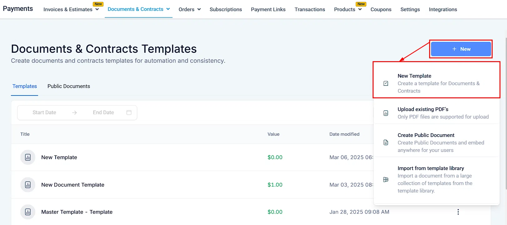 Growth360 Document Signing - Adding a signature element to a document template
