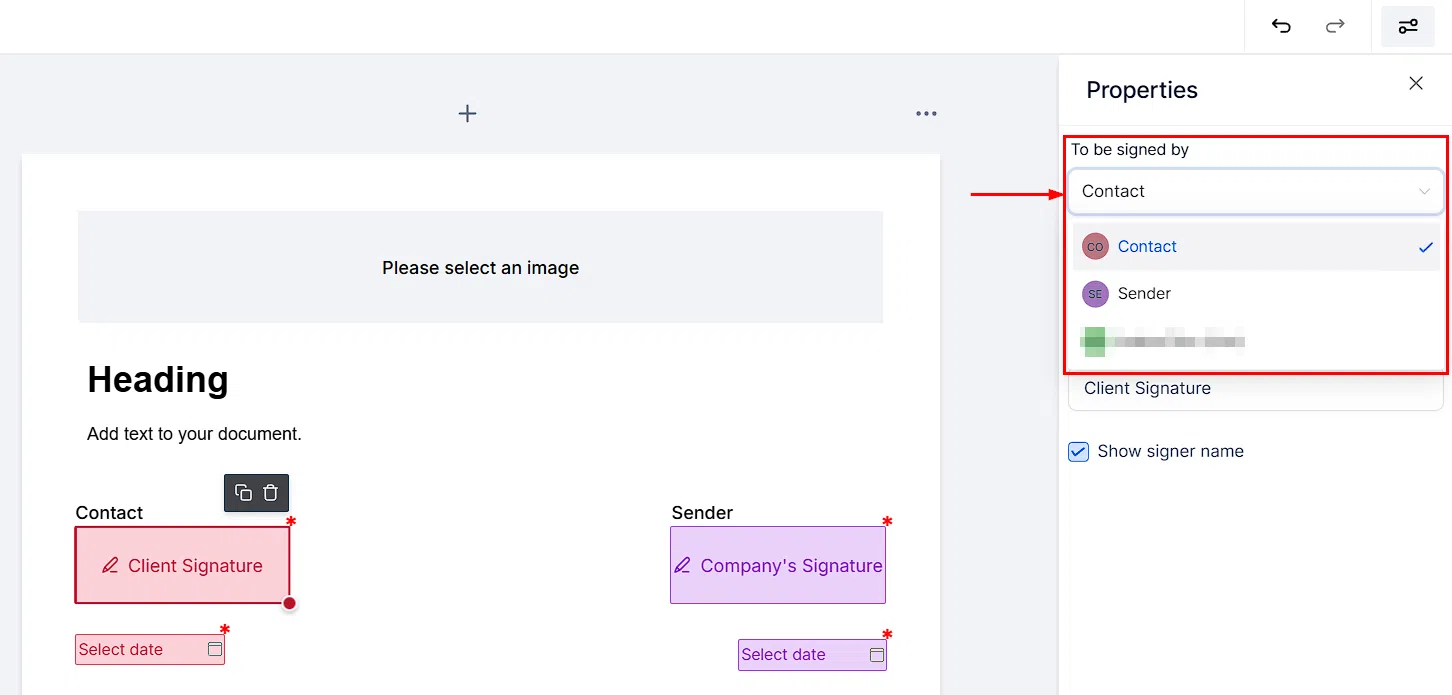 Growth360 Document Signing - Signed document confirmation in the document list