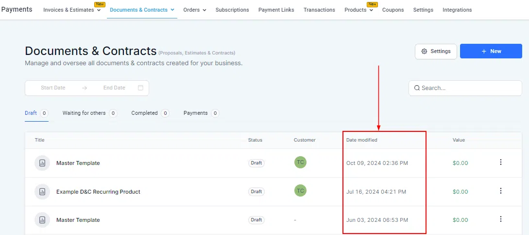 Growth360 Documents and Contracts - Convert to Template option in action menu