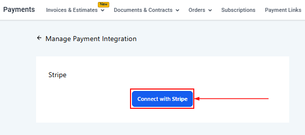 Growth360 Payment Integrations - Stripe Manage button in Payment Integrations