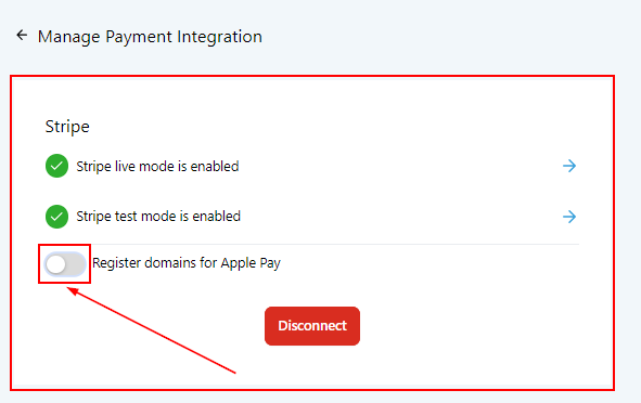 Growth360 Payment Integrations - Apple Pay domain verification step in Stripe