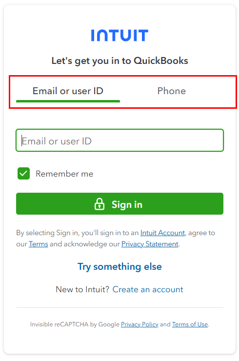 Growth360 QuickBooks Integration - QuickBooks login window for authorisation