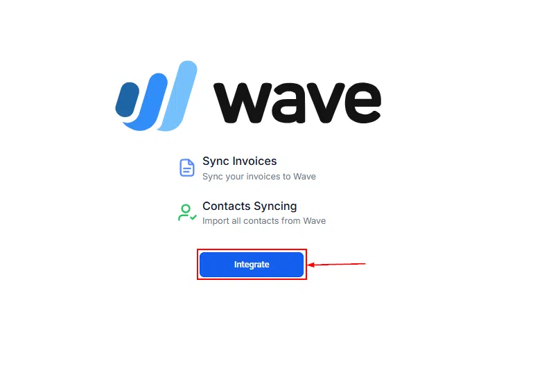 Growth360 Wave Integration - Integrate button and Wave login credentials screen
