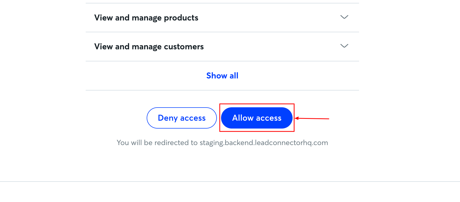 Growth360 Wave Integration - Selecting the Wave account to sync invoices to