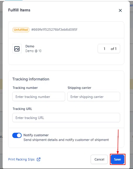 Growth360 Orders - partial fulfilment view